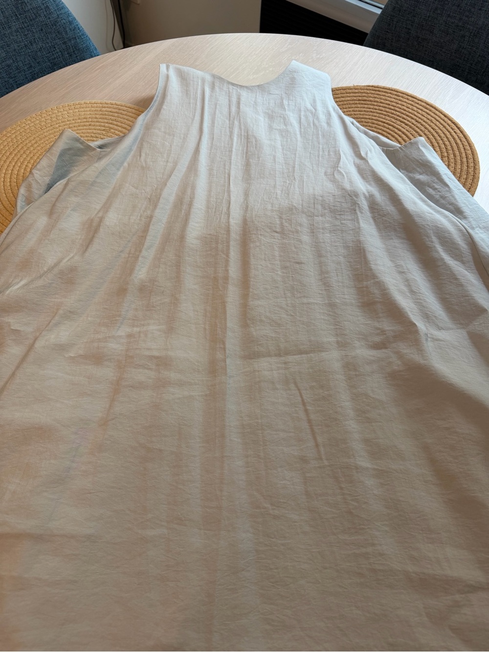 COS Sleeveless Light Gray/Blue Midi Dress - Picture 3 of 7
